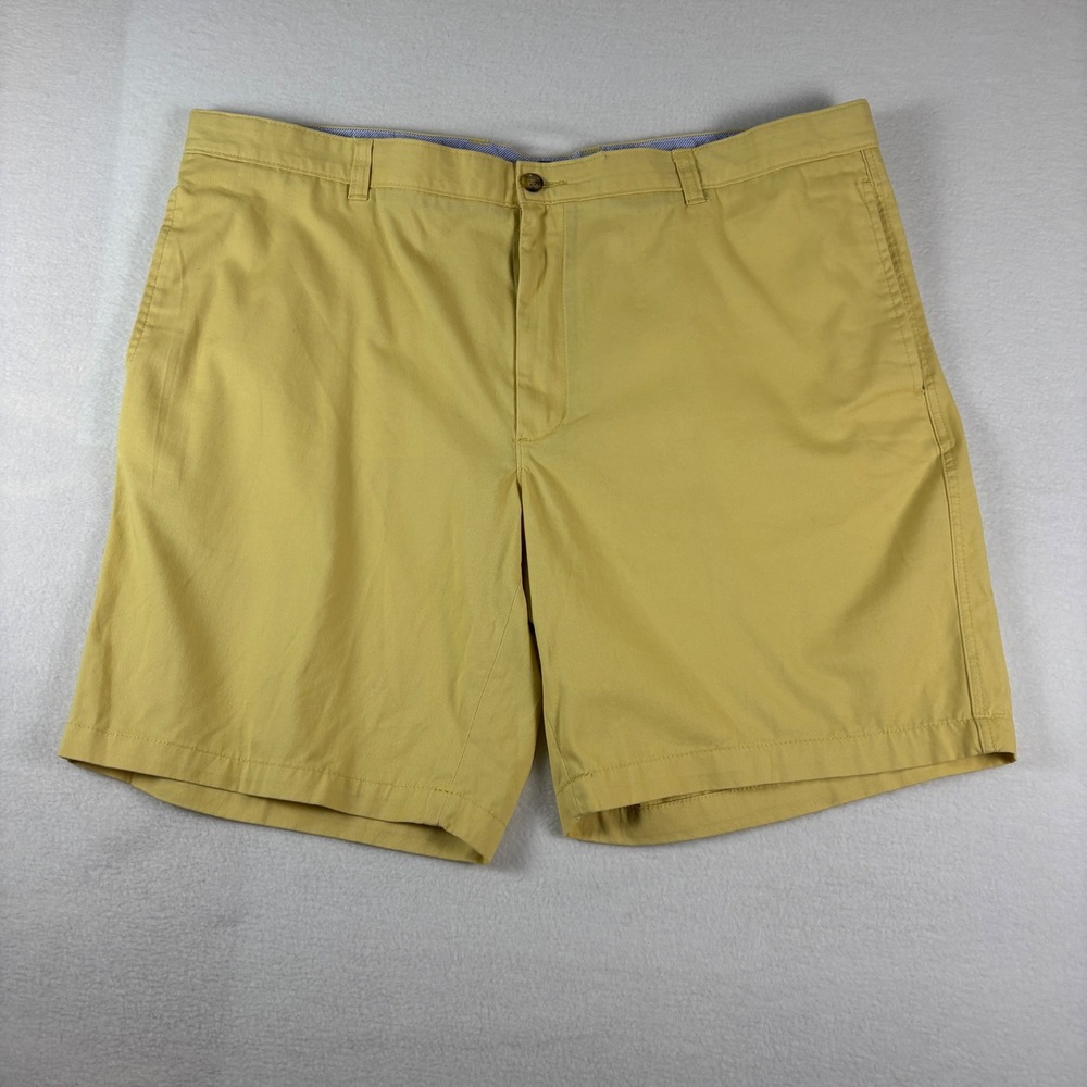 Club Room Mens Yellow Chino Shorts Size 44 Cotton Twill Casual Summer Preppy